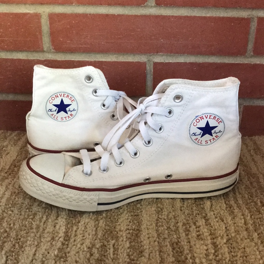 High Top Converse- White